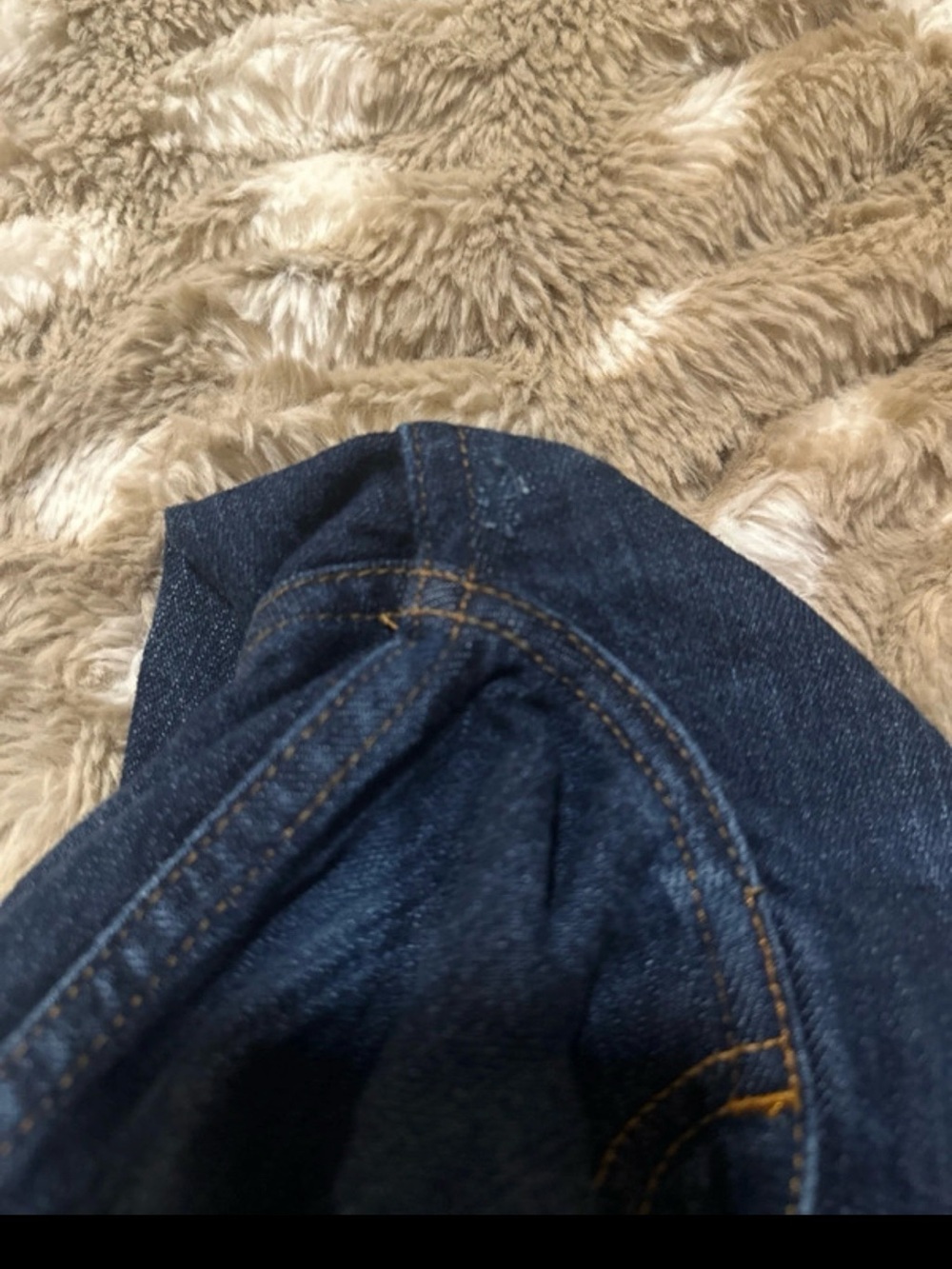 Kimes Ranch Dark Blue Straight Denim Jeans with Contrast Stitching - Picture 6 of 6